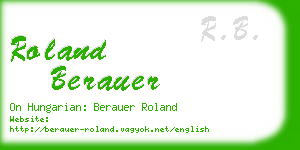 roland berauer business card